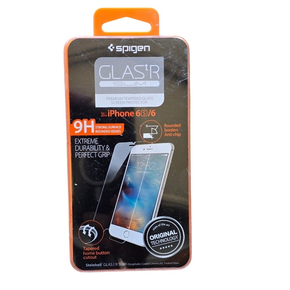 Spigen GLAS.tR‎ SLIM iPhone 6s 6 Tempered Glass Screen Protector 9H SGP11588 New